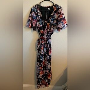 Venus Floral Wrap Dress- Small
